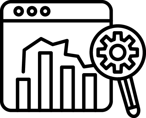 Icon zur Visualisierung von Leistungsanalyse und Optimierung in SEA