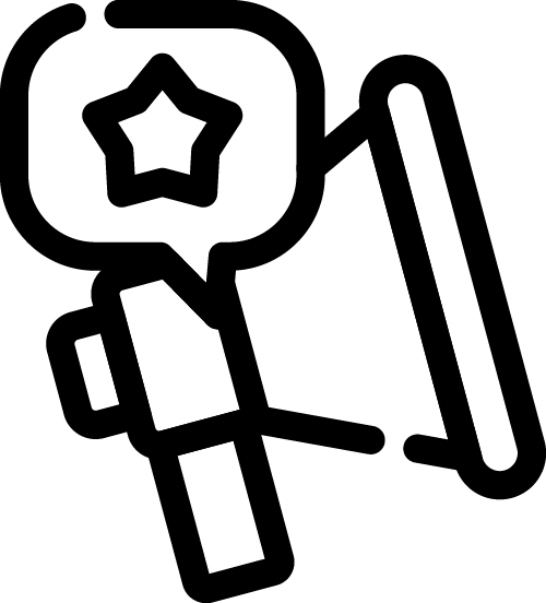 Icon zur Visualisierung der Steigerung der Markenbekanntheit und Reichweite durch Search Engine Advertising