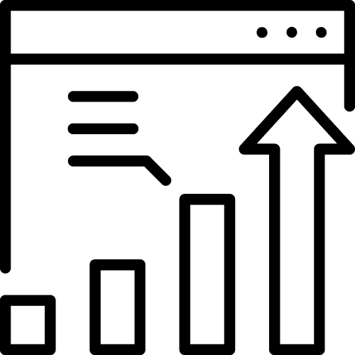 Icon zur Visualisierung Steigerung der Zugriff auf die Website dank SEA